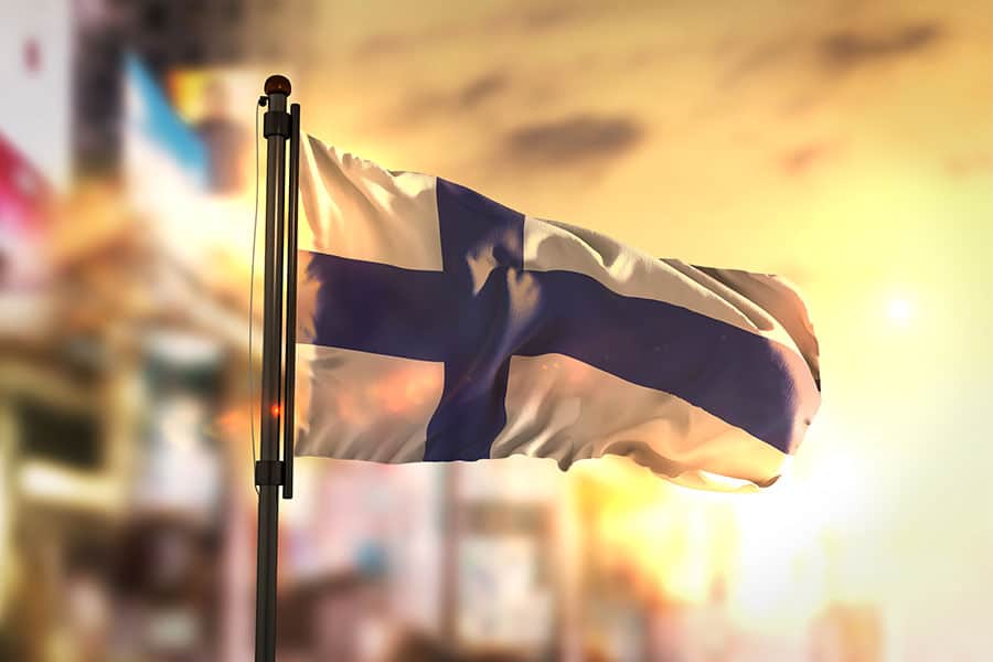 Finland flag - علم فنلندا