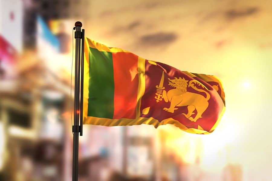 علم سريلانكا - الهجرة إلى سريلانكا