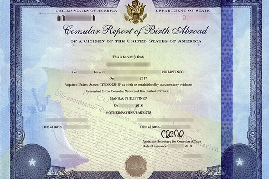 Foreign Ministry Consular Report on Birth Abroad, Released Early 2011