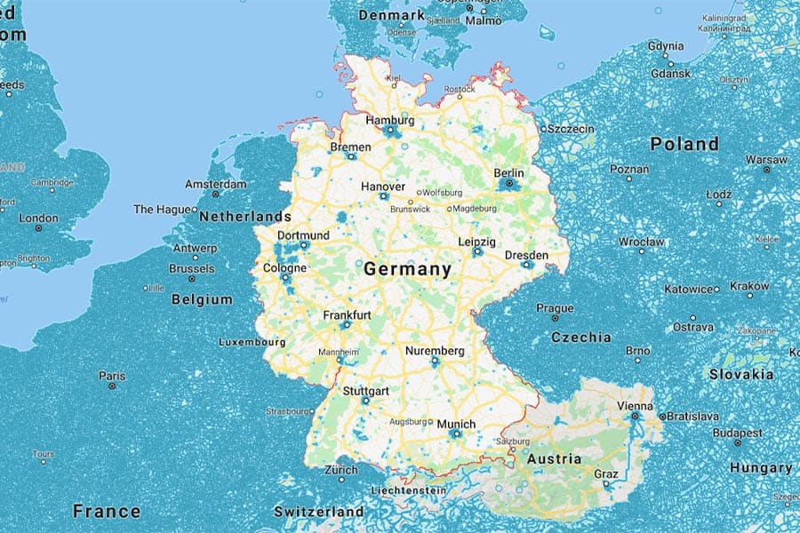 خريطة ألمانيا - مكان ألمانيا في العالم