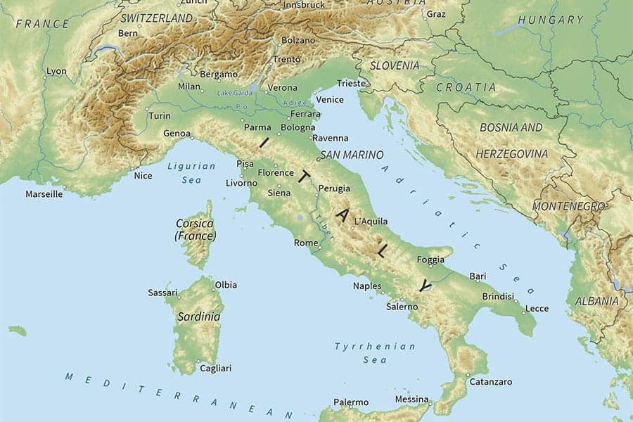 خريطة إيطاليا