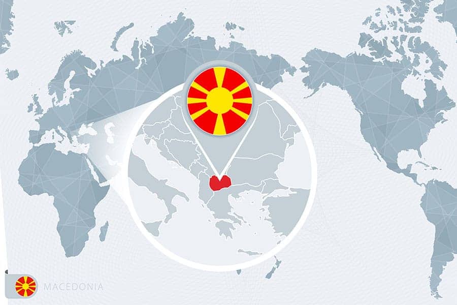 خريطة مقدونيا