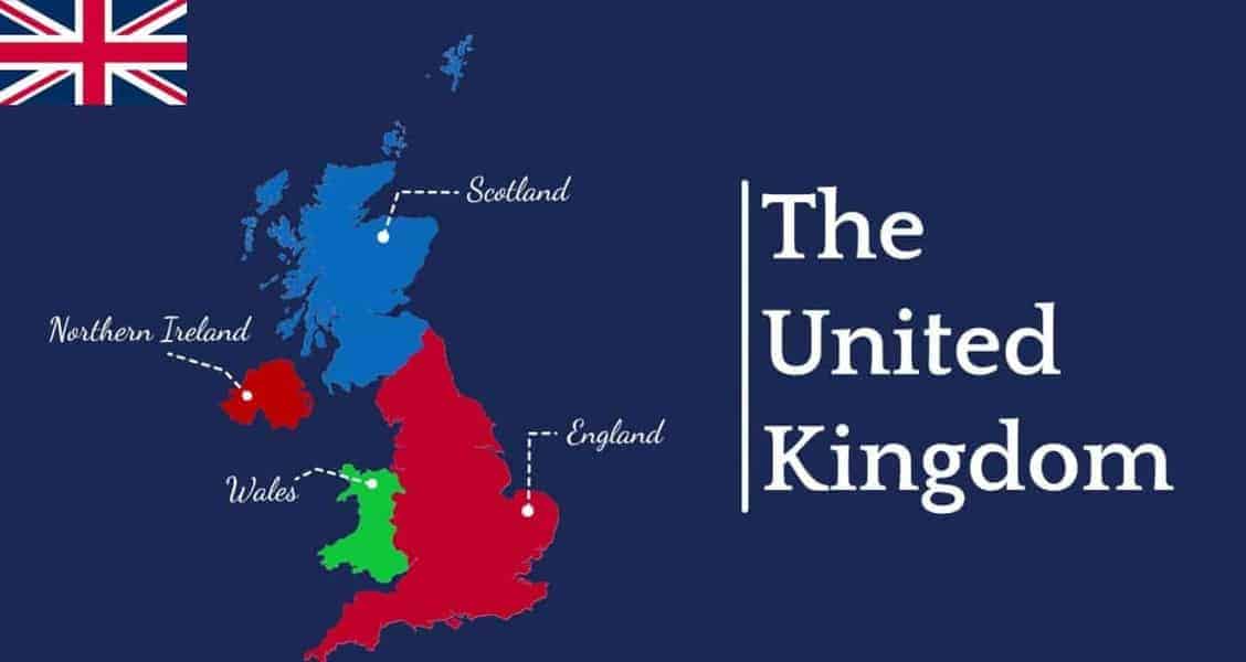 خريطة بريطانيا - موقع بريطانيا في العالم