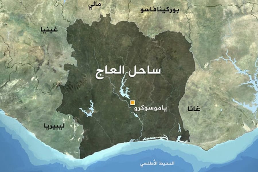 خريطة ساحل العاج