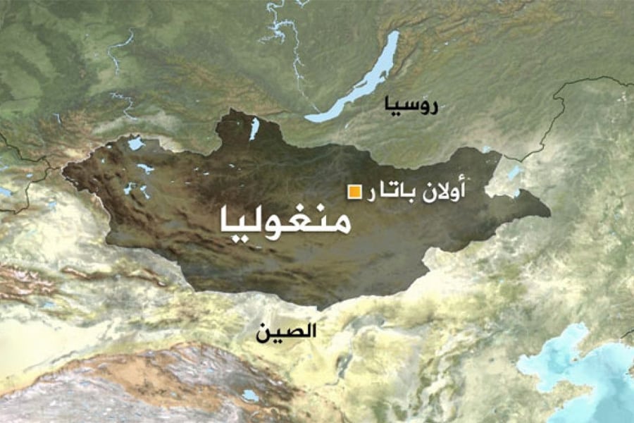 خريطة منغوليا