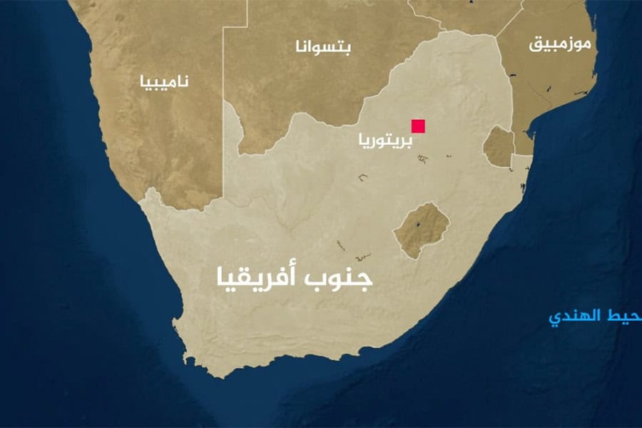خريطة جنوب أفريقيا