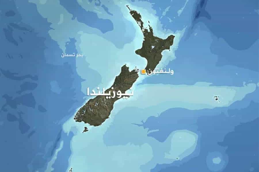 خريطة نيوزلندا