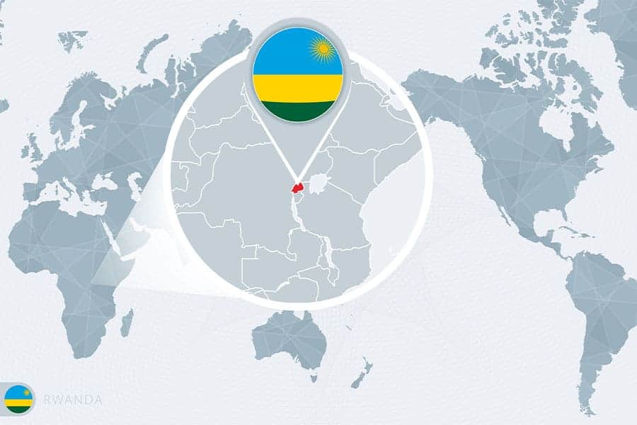خريطة رواندا