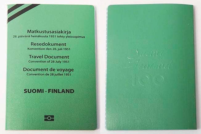 Travel document granted to refugees in Finland
