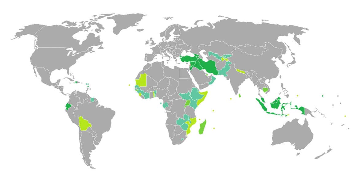 خريطة الدول التي لا تحتاج فيزا للبنانيين