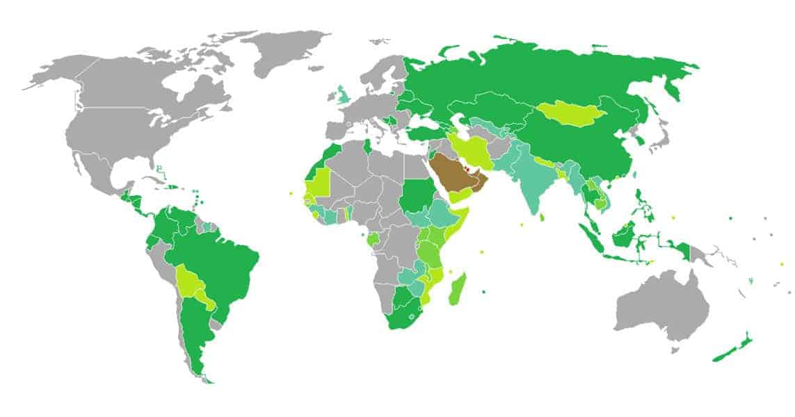 خريطة الدول التي لا تحتاج فيزا للقطريين